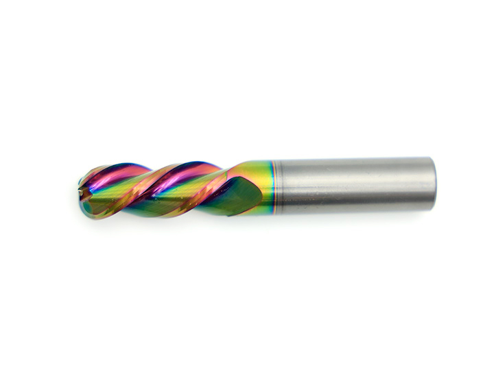 Integral Tungsten Carbide Triple-Edged Round Nose Cutter A