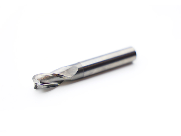 Integral Tungsten Carbide Triple-Edged Round Nose Cutter B